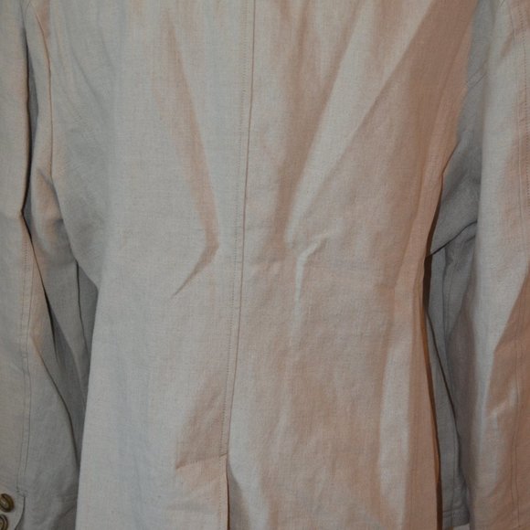 LL Bean Beige 100% Linen Jacket Sz 18 - Picture 12 of 16